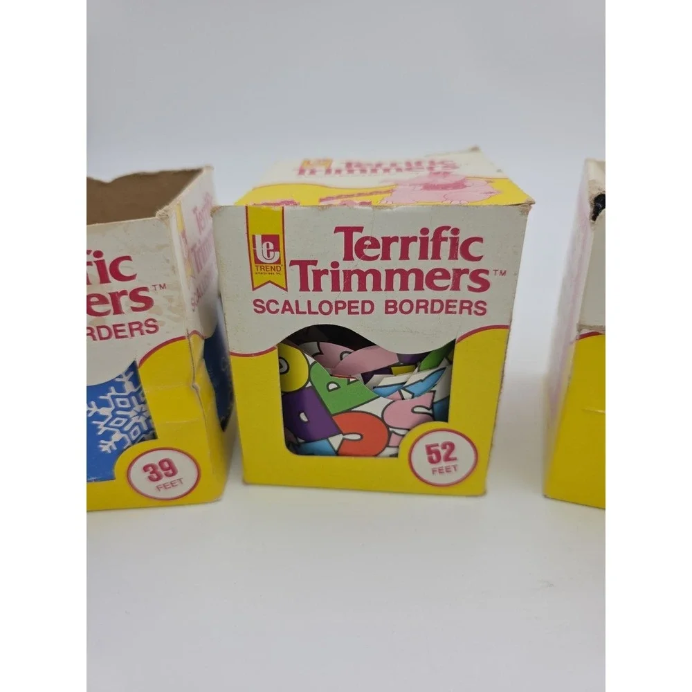 VTG 1981 TREND Terrific Trimmers Scalloped Borders 39 feet LOT Of 5